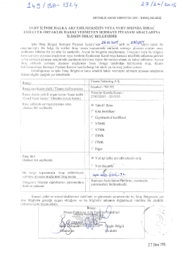 Finans Faktoring İhra&ccedil; Belgesi 2015