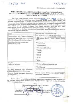 ekteki - Mercedes-Benz Finansal Hizmetler