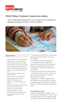 TEOG Türkçe Testinde 2 Hatalı Soru İddiası