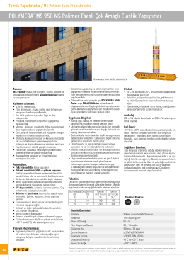 POLYMERA® MS 950 MS Polimer Esaslı Çok Amaçlı Elastik