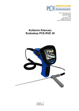 Kullanım Kılavuzu Endoskop PCE-RVE 30