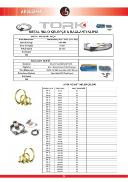 3 _ METAL RuLo KELEPçE & BAĞLANTI KLiPsi "İ