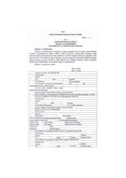 G&Ouml;ZETİM BELGESİ BAŞVURU FORMU