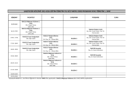 GAZETECİLİK B&Ouml;L&Uuml;M&Uuml; 2015-‐2016 EĞİTİM