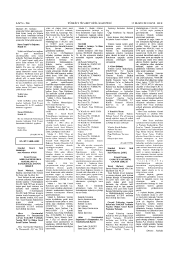 Türkiye Ticaret Sicili Gazetesi 12/05/2015 Sayı