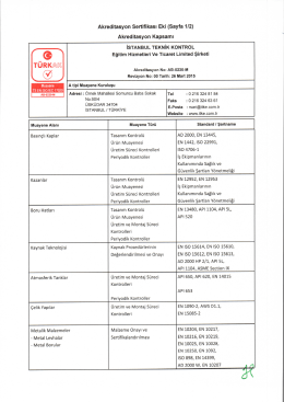 Akreditasyon Kapsamı