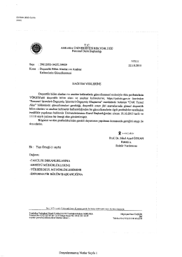 ANKARA ÜNIVERsiTEsİ REKTÖRLÜĞÜ