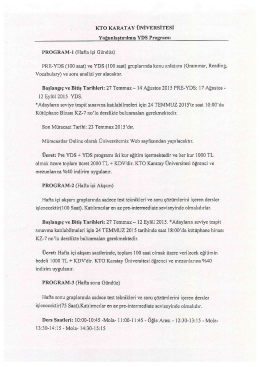 YDS Programı