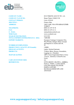 . AEGEAN APPAREL EXPORTERS`