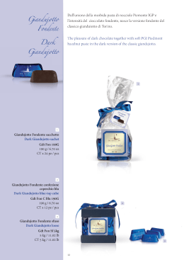 Gianduj otto Fondente sacchetto Dark Gianduj otto sachet Gdt Fon