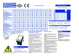m3 AC KONTAKTÖR › Kullanma Kılavuzu