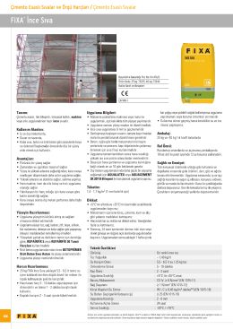 FiXA&reg; İnce Sıva