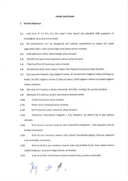 TEKNİK şARTNAME