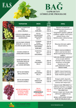 Bağ i&ccedil;in g&uuml;bre uygulamaları pdf