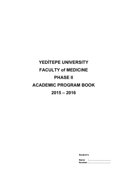phase ıı - academıc program book 2015-2016
