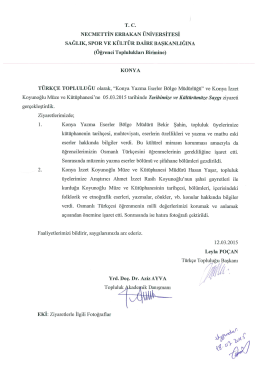 10-&Ouml;rnek Tek Faaliyet Raporu - Necmettin Erbakan &Uuml;niversitesi