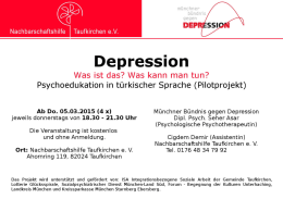 Flyer &bdquo;Psychoedukation&ldquo;