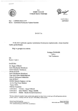 İZMİR vALıLIĞi z W&rdquo; f - GDZ Elektrik Dağıtım A.Ş.