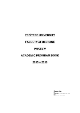 phase v - academıc program book 2015-2016