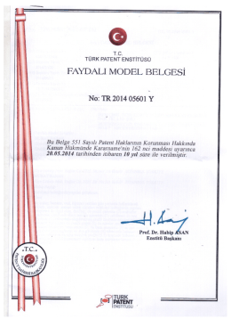 FAYDALI MODEL BELGESİ