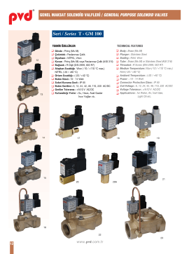 Genel Maksatlı Solenoid Valfler (Su, Hava, vs.)