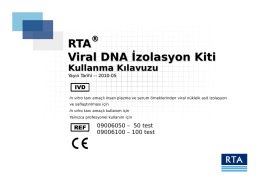 RTA Viral DNA İzolasyon Kiti