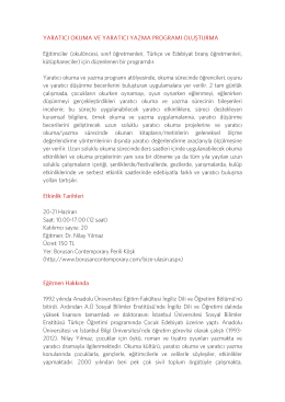 Eğitimciler (okul&ouml;n&ccedil;esi, sınııC &Ouml;ğretmenleri, T&uuml;rk&ccedil;e ve Edebiyat