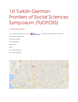 1st Turkish-German Frontiers of Social Sciences Symposium