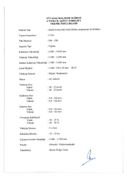 Ti`ıwtsiiş MALZEME tmiıtEst z TÜNLtitt littÜLü FÜEKEIFT TEKNİK