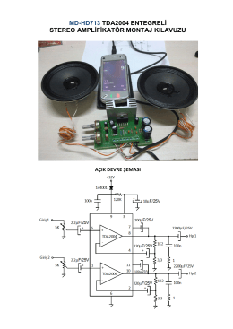 md-hd713 tda2004 entegreli stereo amplifikatör
