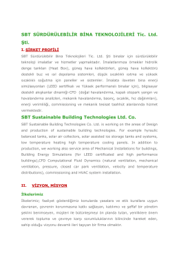 Katalog indirin - SBT Sürdürülebilir Bina Teknolojileri