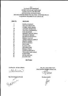 güzel sanatlar fakültesi 2015-2016 eğitim öğretim yılı sahne