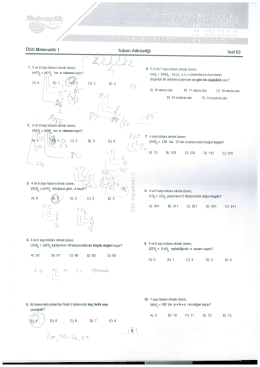 ÖSS Matematik `l