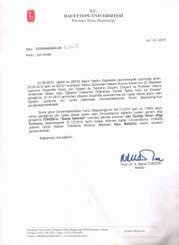 J&uuml;ri &Ouml;demeleri - Hacettepe &Uuml;niversitesi Personel Dairesi Başkanlığı