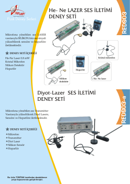 He- Ne LAZER sEs iLETİMİ DENEY sETi