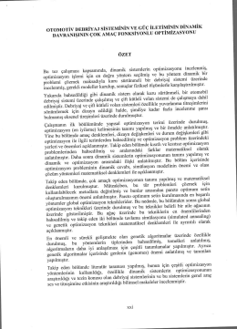 Onur Ozansoy Prof. Dr. Ata Muğan Multi–Objective Optimization of