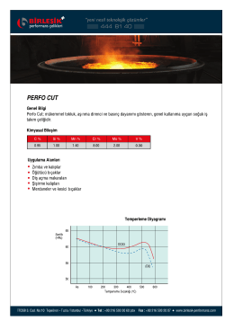 PERFO CUT Teknik Özellikler - Birleşik