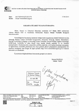 KOSGEB - Sakarya Ticaret ve Sanayi Odası