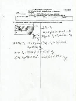 KTÜ Makine Mühendisliği Bölümü