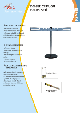 Ÿ YAPILABİLEN DENEYLER *Moment deneyleri *Ağırlık