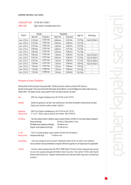 İndirilebilir Teknik &Ouml;zellikler