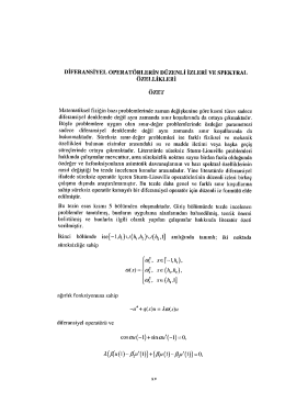 DİFERANSİYEL oPERATöıçrÆnİN DÜZENLİ İZLERİ vE sPsK`rRAı.