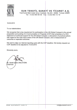 SUN TEKSTiL SANAYi VE TiCARET A.s.