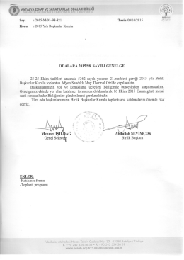 ANTALYA ESNAF vE sANATKARLAR oDALARı BİRLİĞİ "_