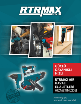 DAYANIKLI RTRMAx AIR HAVALI Eı. ALETLERI HızMETıNızDEı