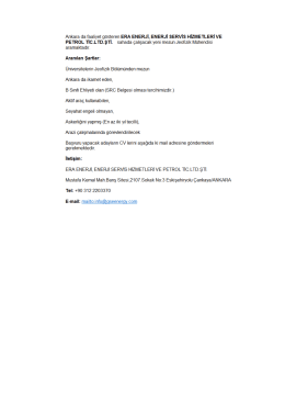 Ankara da faaliyet g&ouml;steren ERA ENERJİ, ENERJİ SERVİS