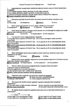 Kırıkkale Üniversitesi Unvan Değişikliği Sınavı Tekniker