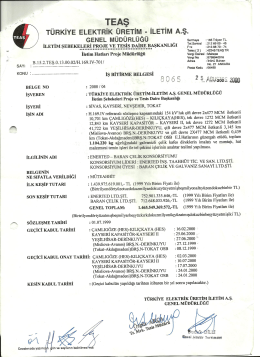 TEİAŞ H.169 Referanslı 154 kV`luk Yeşilhisar &ndash; Derinkuyu
