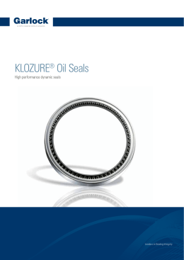 KLOZURE® Oil Seals