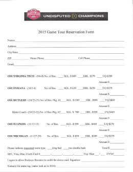 2015 Away Games Reservations Form